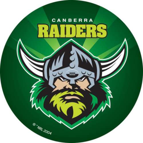 Raiders NRL Edible Icing Image - Round - Click Image to Close